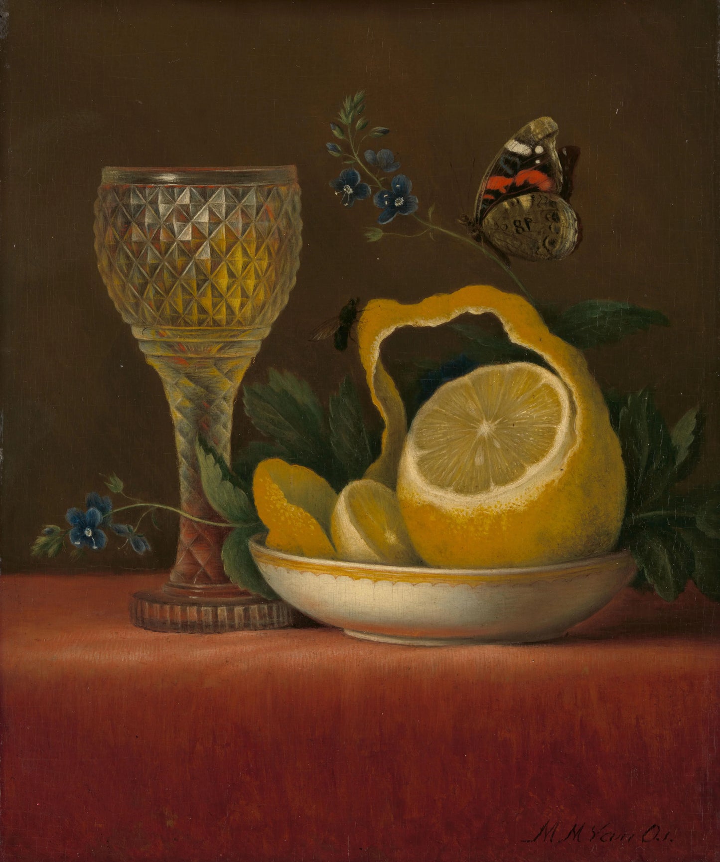 Still Life with Lemon and Cut Glass – Maria Margaretha van Os Vintage Still Life Art Print | Wall Art Poster