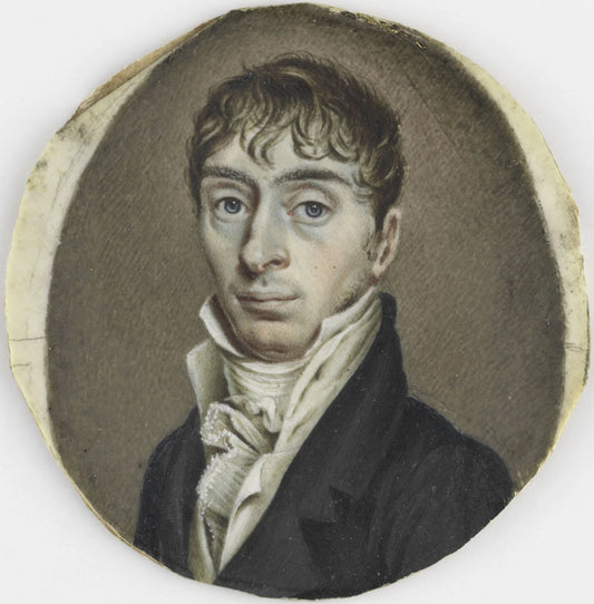 Portret van een onbekende man – toegeschreven aan Hendrik Willem Caspari Vintage Portrait Art Print | Wall Art Poster
