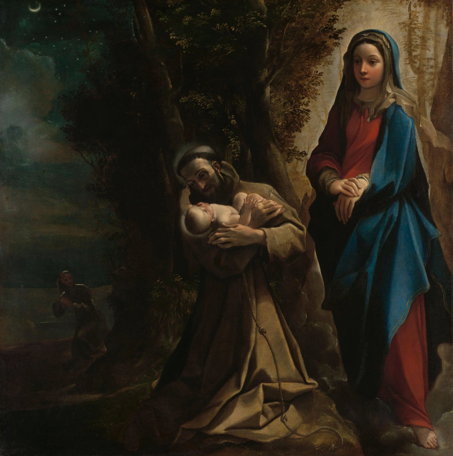 The Vision of St Francis of Assisi – Ludovico Carracci Vintage Landscape Art Print | Wall Art Poster