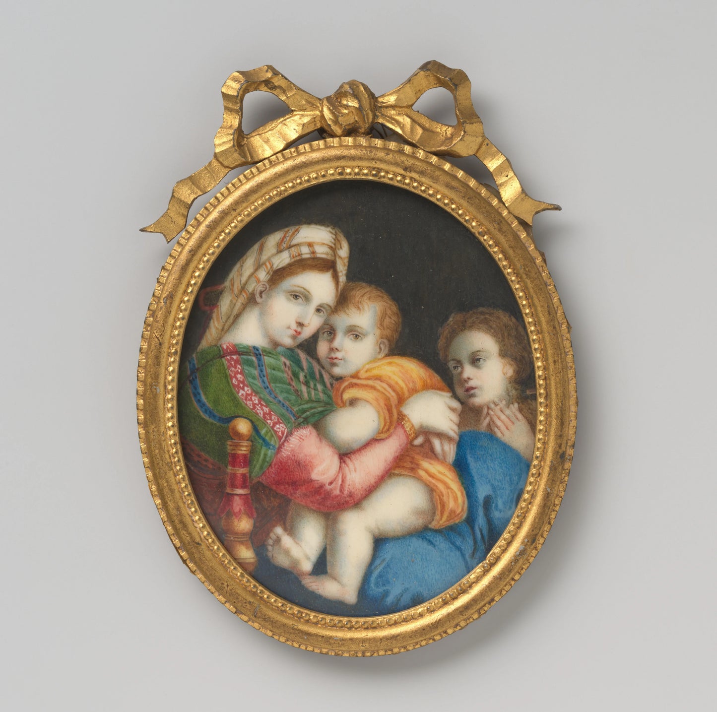 Schilderij met voorstelling van de Madonna della sedia naar Rafaël – anoniem Vintage Art Print | Wall Art Poster