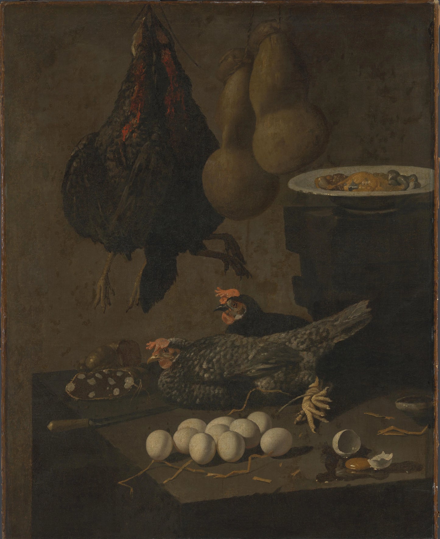 Still Life with Chickens and Eggs – Giovanni Battista Recco Vintage Still Life Art Print | Wall Art Poster