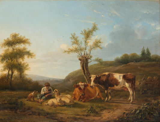 Landscape with Cattle near Darthuizen – Hendrik Stokvisch Vintage Landscape Art Print | Wall Art Poster