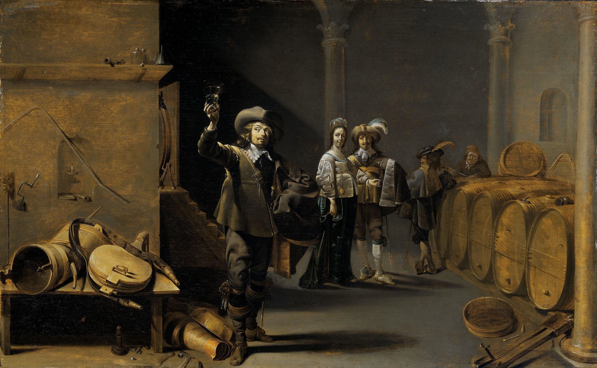 The Wine Connoisseurs – Jacob Duck (eigenhandig gesigneerd) Vintage Art Print | Wall Art Poster