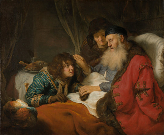 Isaac Blessing Jacob – Govert Flinck Vintage Animal Study Art Print | Wall Art Poster