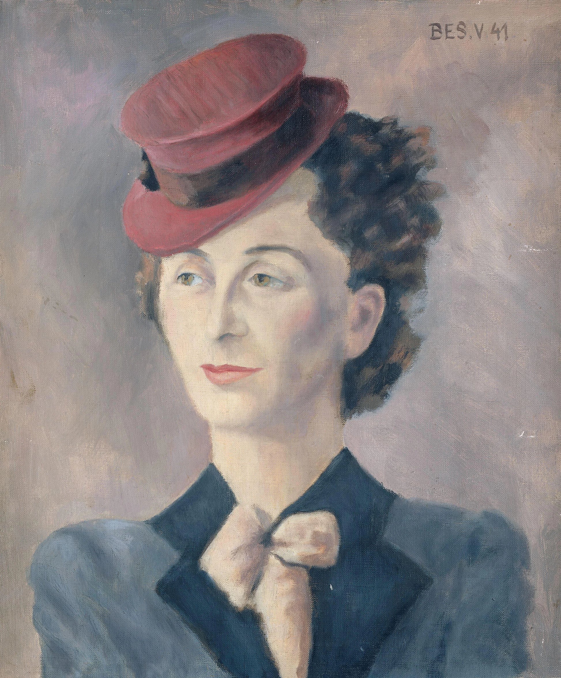 Portret van mevrouw Ursula Jannink-Veraguth – anonymous Vintage Portrait Art Print | Wall Art Poster