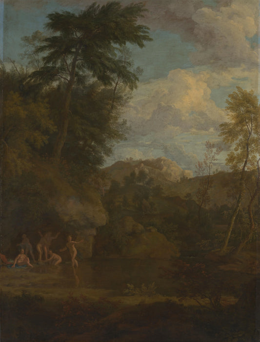 Arcadian Landscape with Diana Bathing – Johannes Glauber Vintage Landscape Art Print | Wall Art Poster