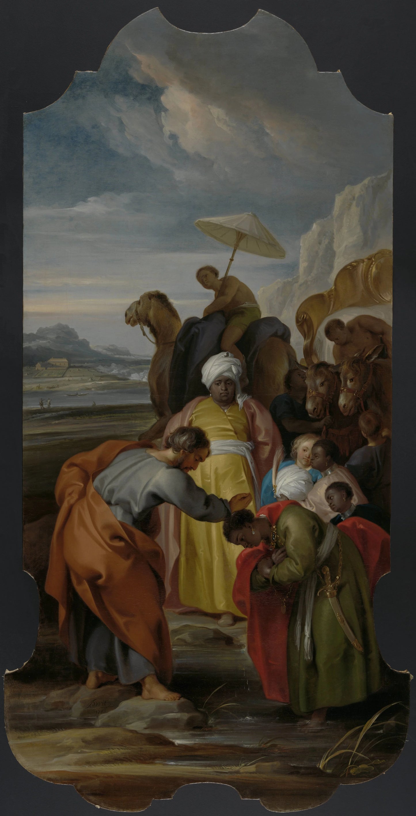 Saint Philip Baptizes the Eunuch – Jacob de Wit Vintage Art Print | Wall Art Poster