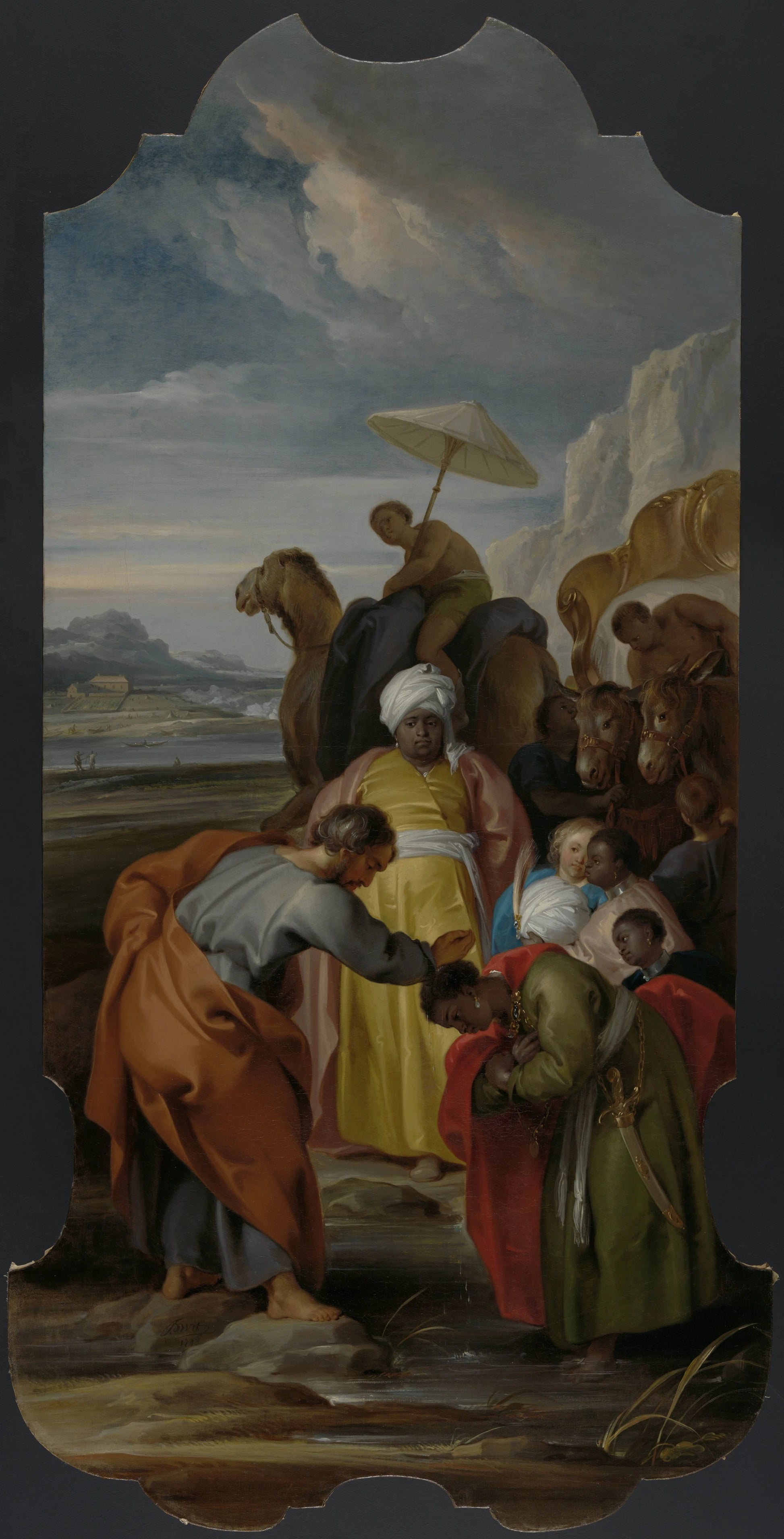 Saint Philip Baptizes the Eunuch – Jacob de Wit Vintage Art Print | Wall Art Poster