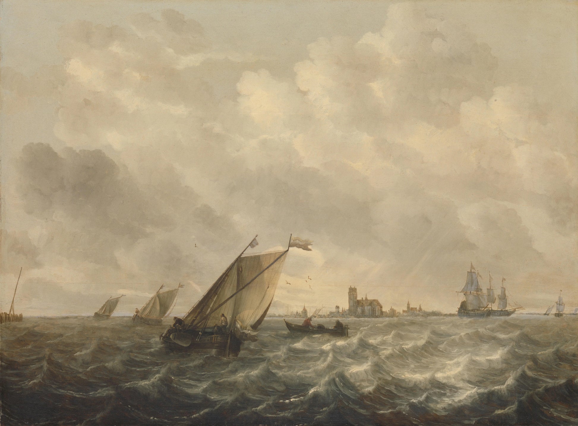 River View – Abraham van Beijeren (vermeld op object) Vintage River Scene Art Print | Wall Art Poster