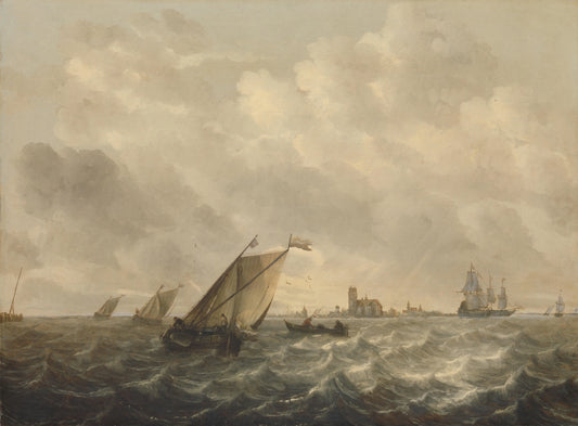 River View – Abraham van Beijeren (vermeld op object) Vintage River Scene Art Print | Wall Art Poster