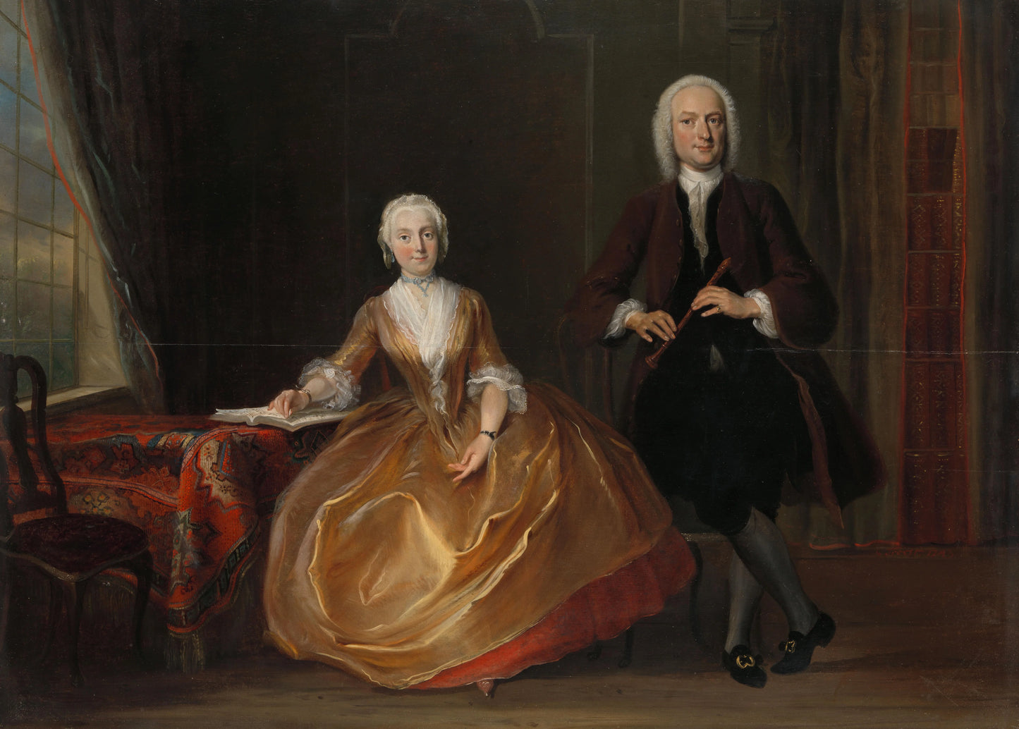 A Couple Making Music – Cornelis Troost Vintage Self-Portrait Art Print | Wall Art Poster