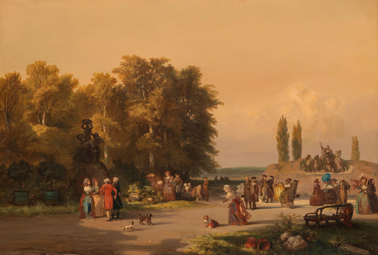 Park in the Vicinity of Paris – Charles Rochussen Vintage Garden Scene Art Print | Wall Art Poster