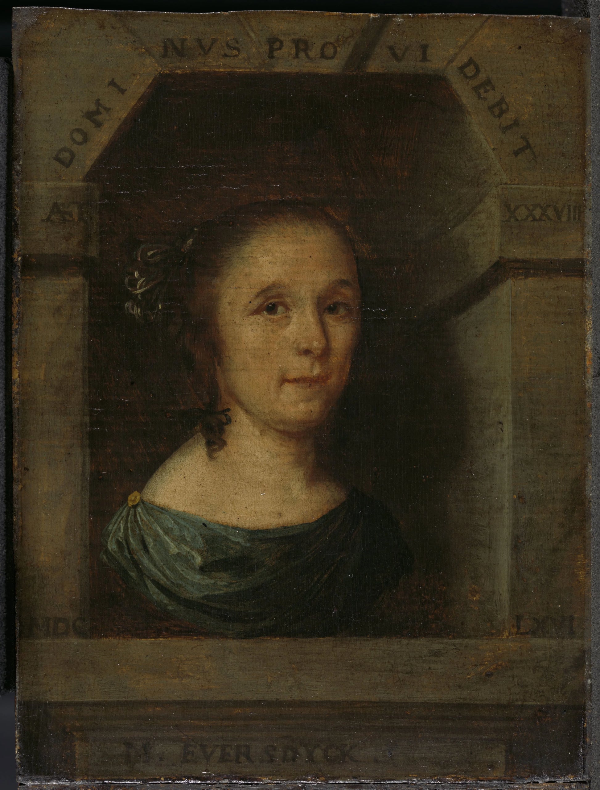 Portrait of Maria Eversdijck (1627/28-1674) – Willem Eversdijck (eigenhandig gesigneerd) Vintage Portrait Art Print | Wall Art Poster