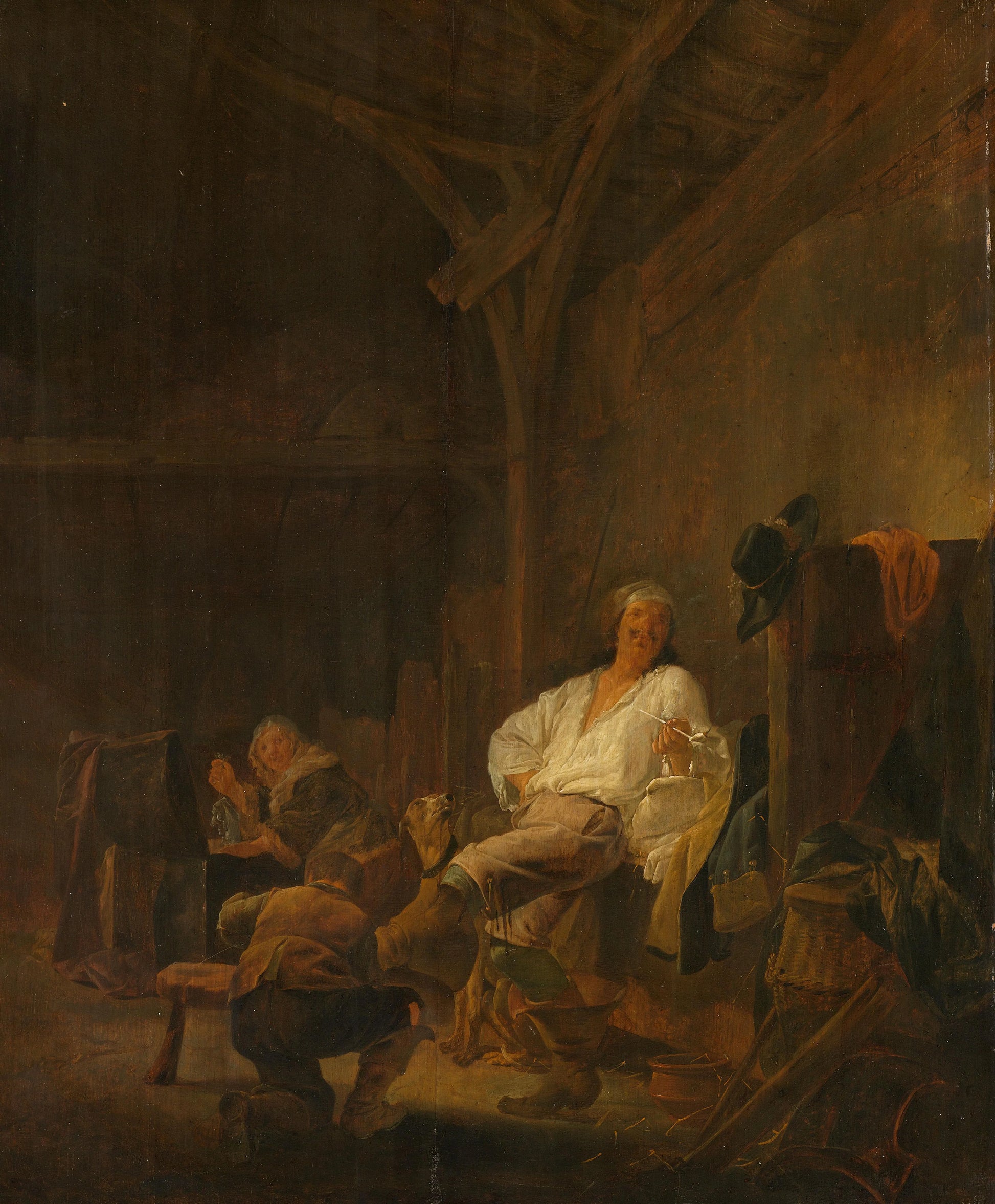 An Officer in Billeted Quarters – Maerten Stoop Vintage Art Print | Wall Art Poster