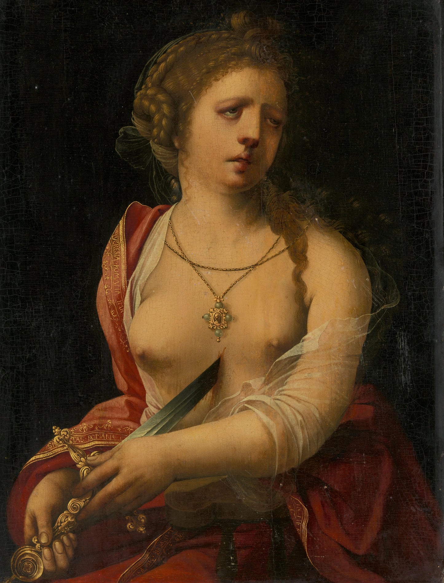 Suicide of Lucretia – Meester met de Papegaai Vintage Art Print | Wall Art Poster