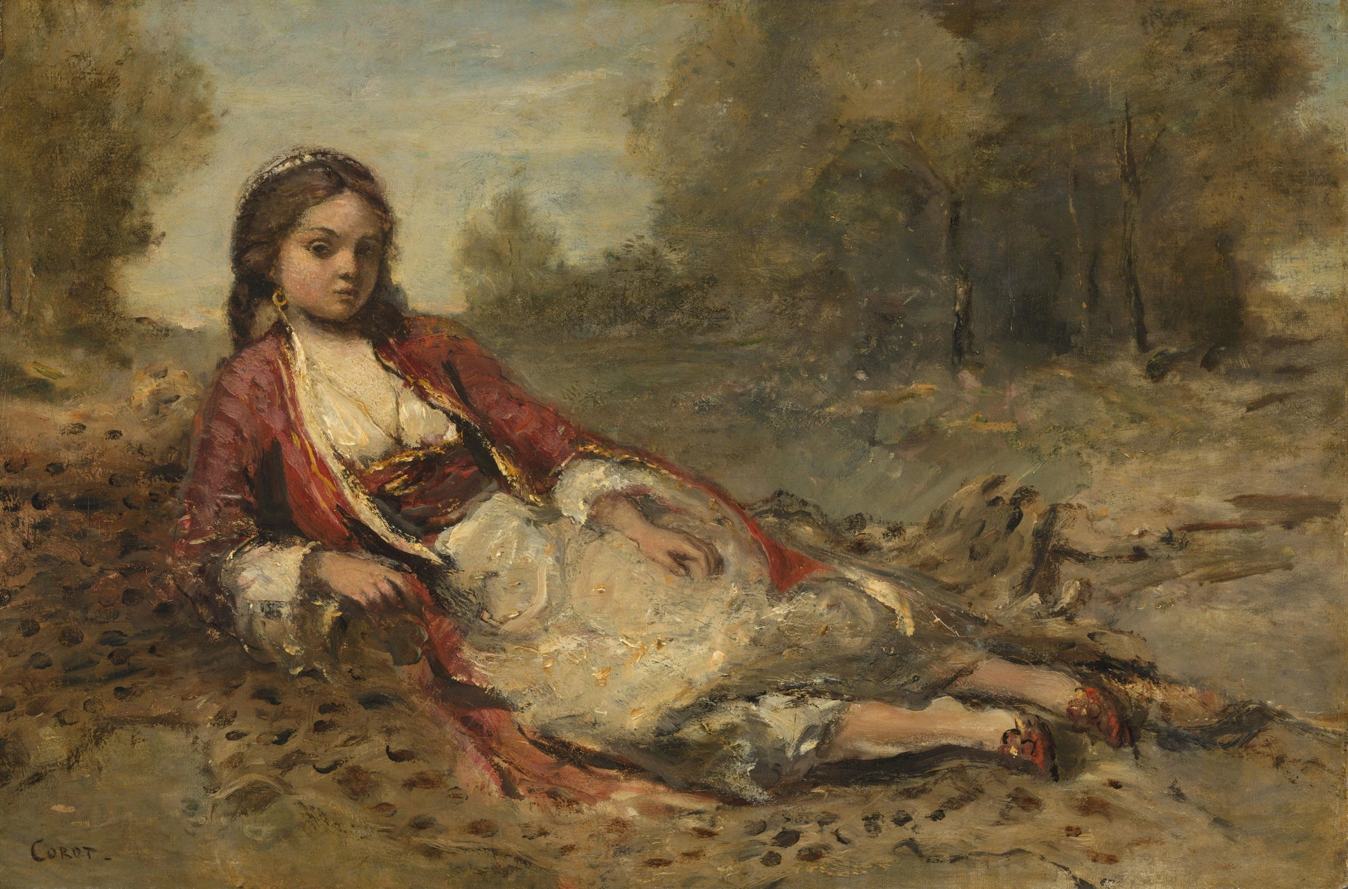 Algérienne – Camille Corot Vintage Art Print | Wall Art Poster