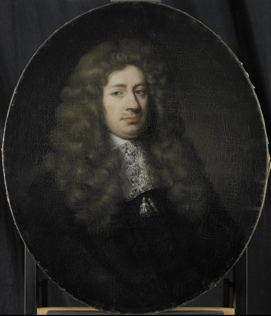 Portrait of Dominicus Rosmale, Director of the Rotterdam Chamber of the Dutch East India Company, elected 1677 – Pieter van der Werff Vintage Portrait Art Print | Wall Art Poster