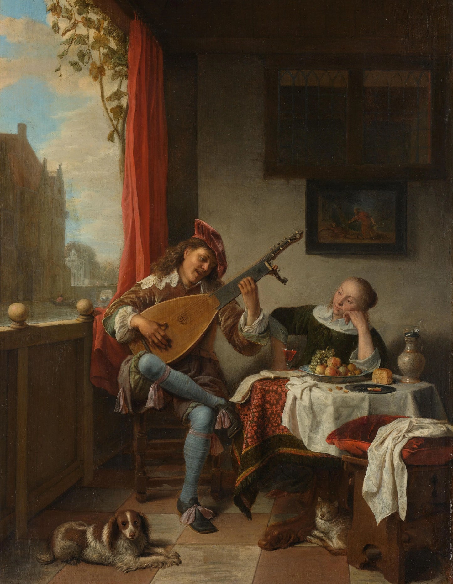 The Lutenist – Hendrick Martensz Sorgh Vintage Art Print | Wall Art Poster