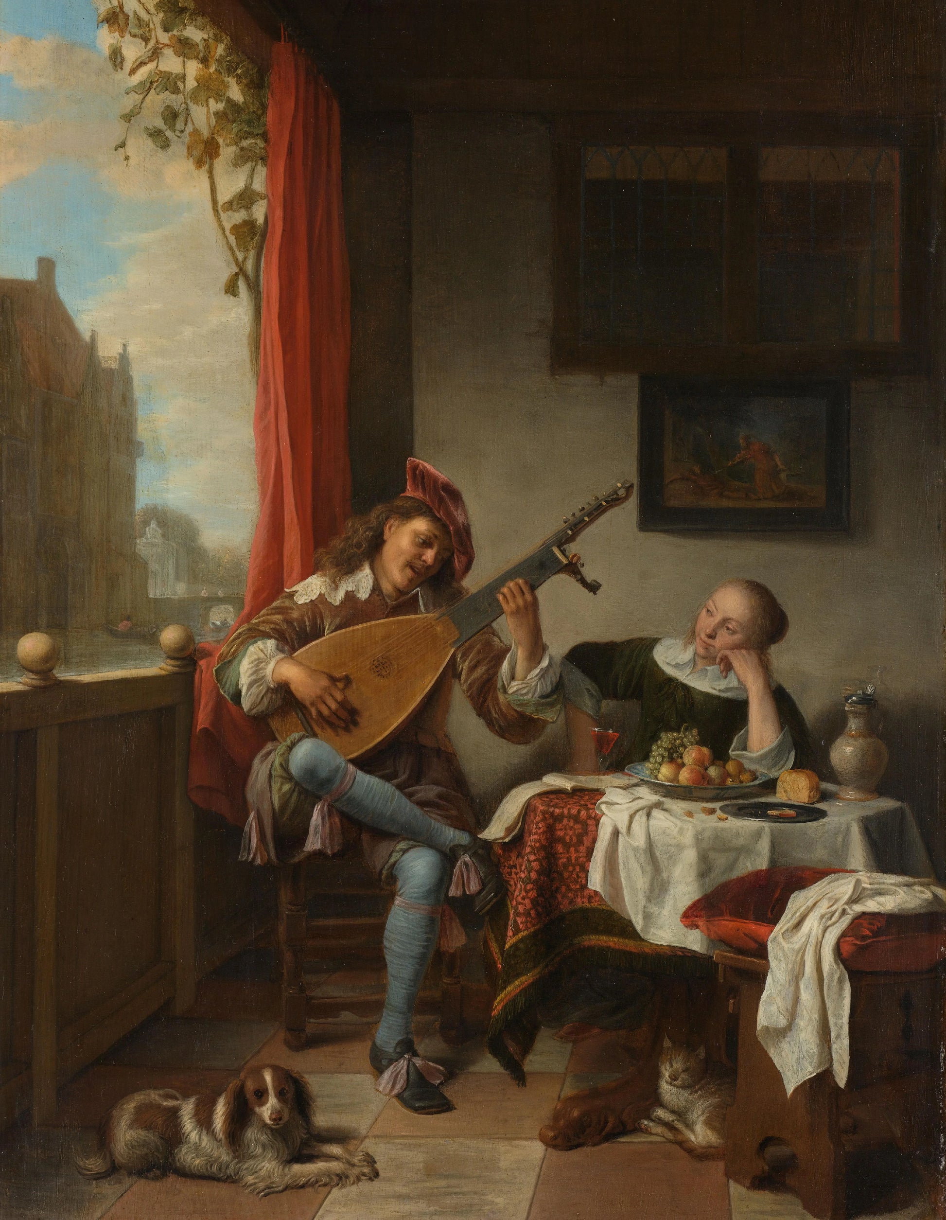 The Lutenist – Hendrick Martensz Sorgh Vintage Art Print | Wall Art Poster