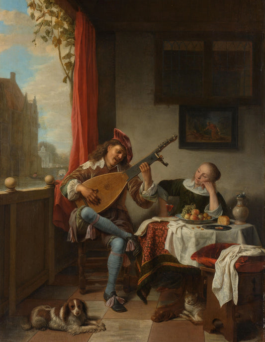 The Lutenist – Hendrick Martensz Sorgh Vintage Art Print | Wall Art Poster