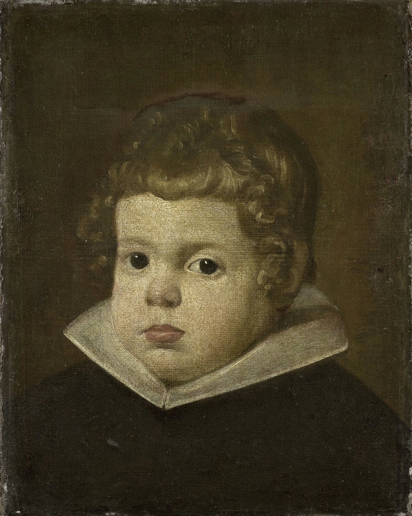 Portrait of a Boy about three years old, possibly Prince Balthasar Carlos, Son of the Spanish King Philip IV – anonymous Vintage Portrait Art Print | Wall Art Poster