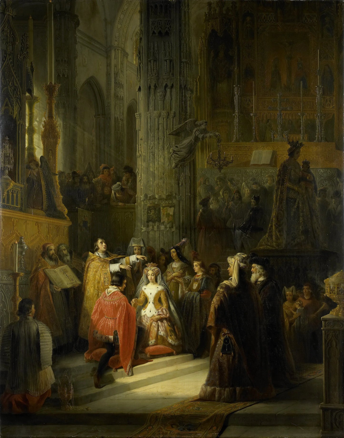 The Wedding of Jacoba of Bavaria, Countess of Holland, and Jan IV, Duke of Brabant, 10 March 1418 – Jacob Joseph Eeckhout Vintage Art Print | Wall Art Poster