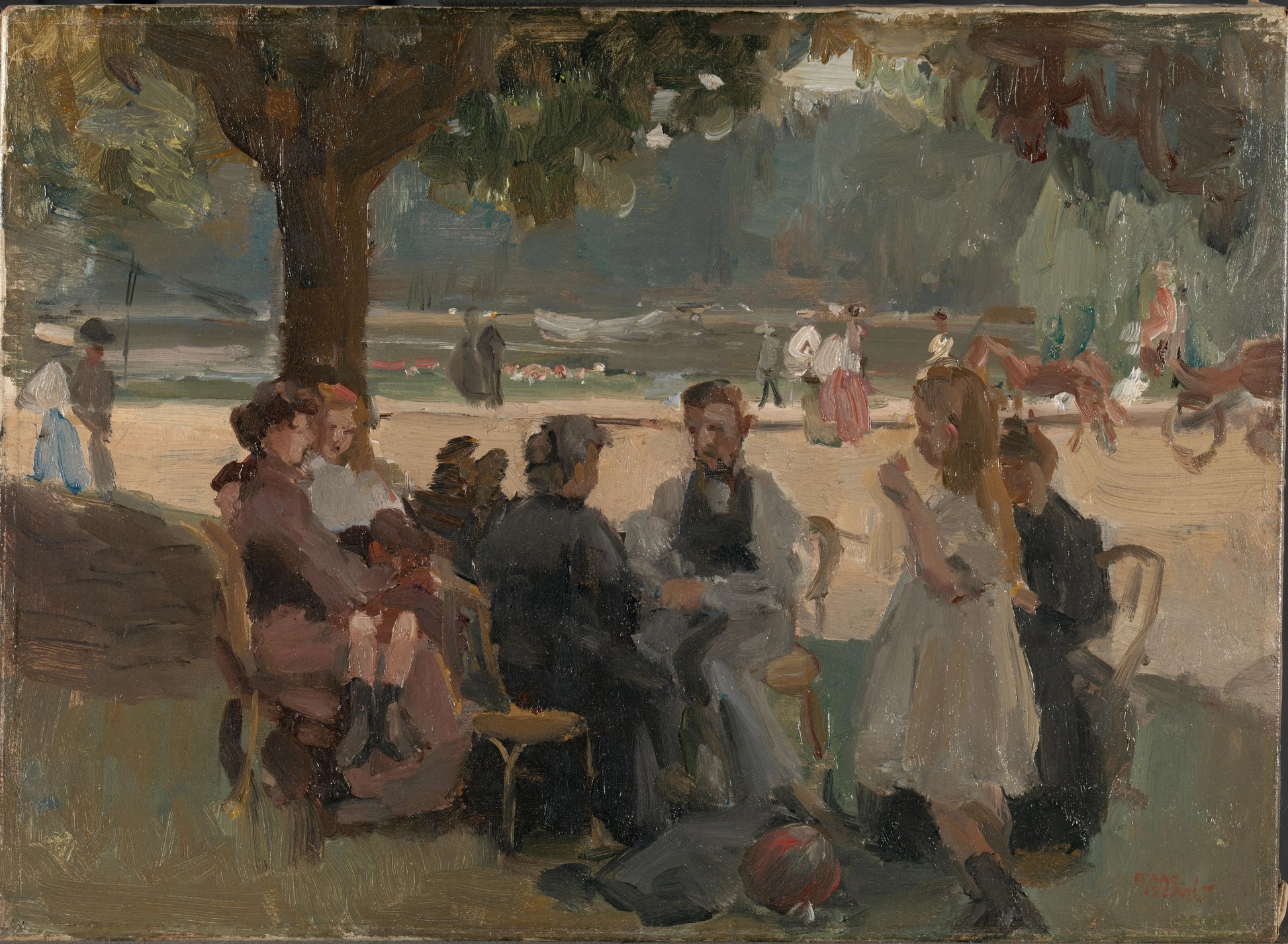 In the Bois de Boulogne near Paris – Isaac Israels (mentioned on object) Vintage Art Print | Wall Art Poster