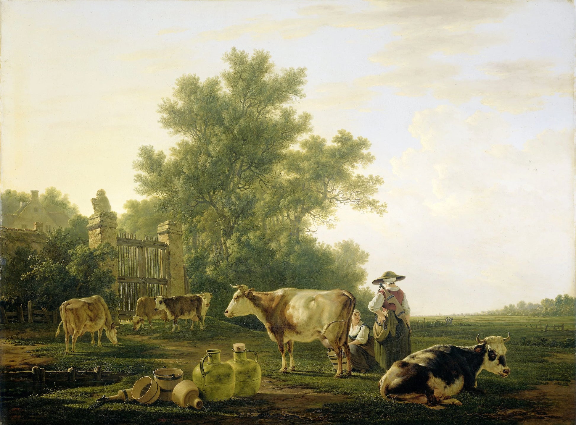 Milking Time – Jacob van Strij Vintage Art Print | Wall Art Poster