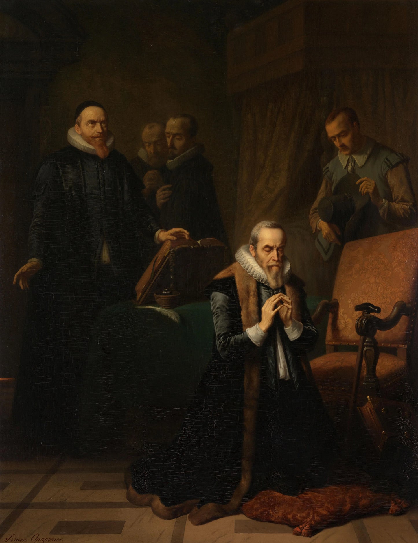 Het laatste gebed van Johan van Oldenbarnevelt – Simon Opzoomer Vintage Art Print | Wall Art Poster