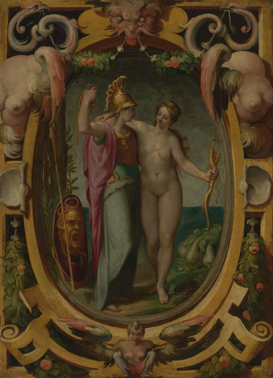 Venus and Minerva – circle of Pellegrino Tibaldi Vintage Art Print | Wall Art Poster