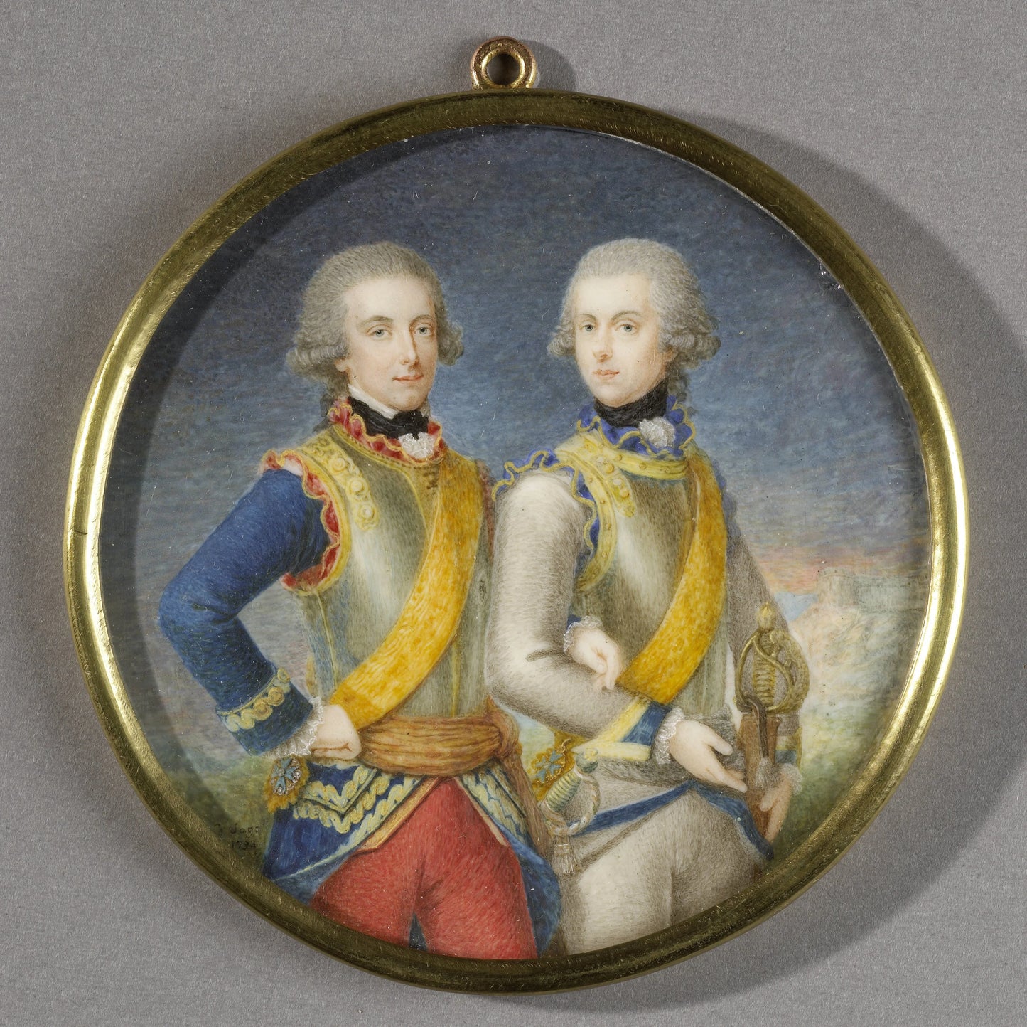 Willem Frederik (1772-1843), prins van Oranje-Nassau, met zijn jongere broer Willem George Frederik (1774-99) – Pieter le Sage Vintage Art Print | Wall Art Poster