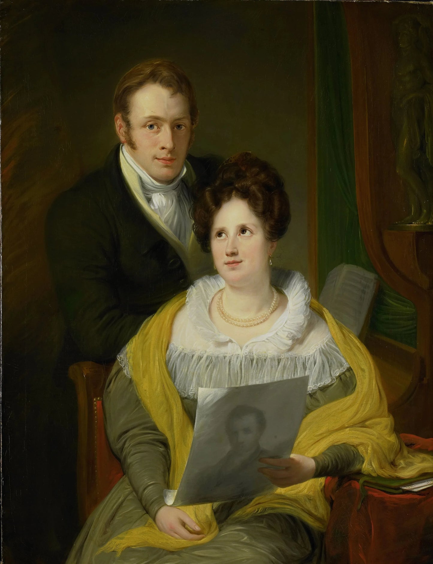 Portrait of a Woman and a Man – Jan Willem Pieneman Vintage Portrait Art Print | Wall Art Poster