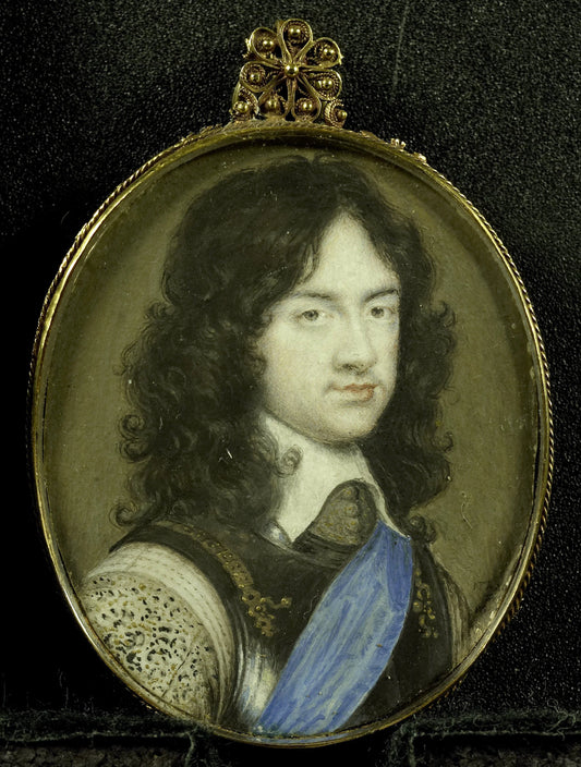 Karel Stuart (1630-85), prins van Wales. De latere koning Karel II van Engeland – Nathaniel Thach Vintage Art Print | Wall Art Poster