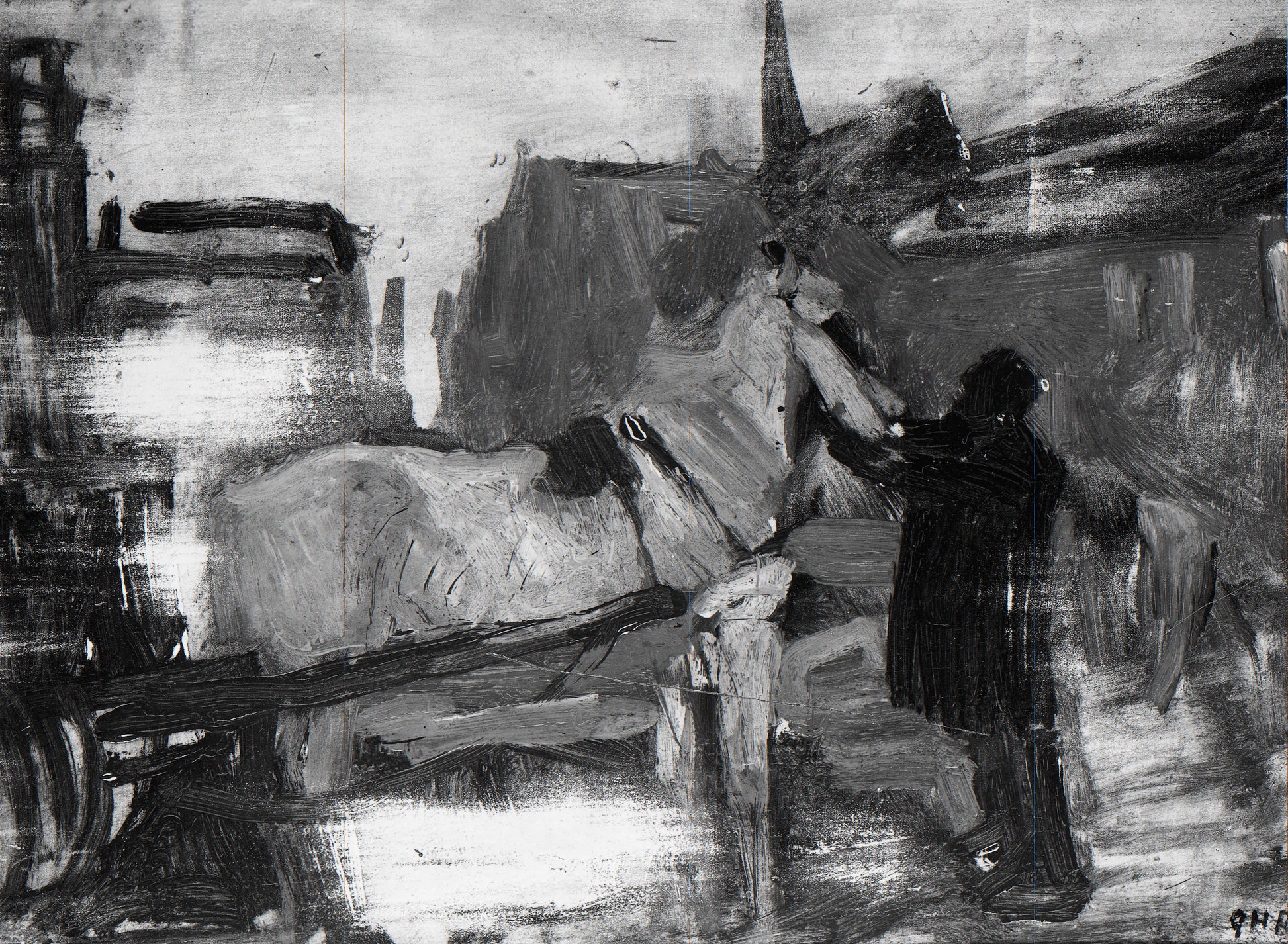 View in Amsterdam – George Hendrik Breitner (vermeld op object) Vintage Art Print | Wall Art Poster