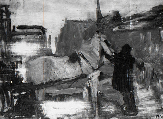 View in Amsterdam – George Hendrik Breitner (vermeld op object) Vintage Art Print | Wall Art Poster