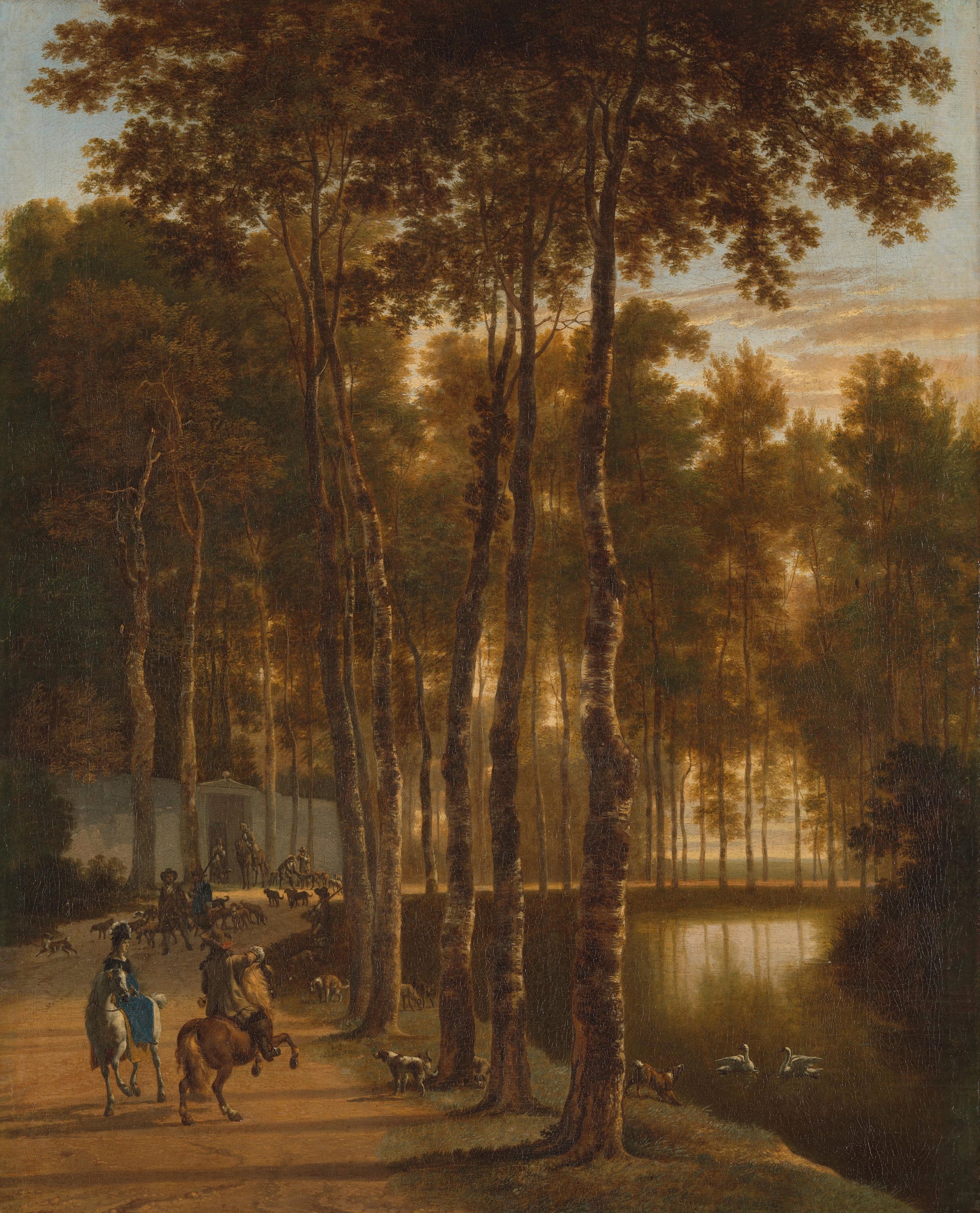The Avenue of Birches – Jan Hackaert Vintage Landscape Art Print | Wall Art Poster