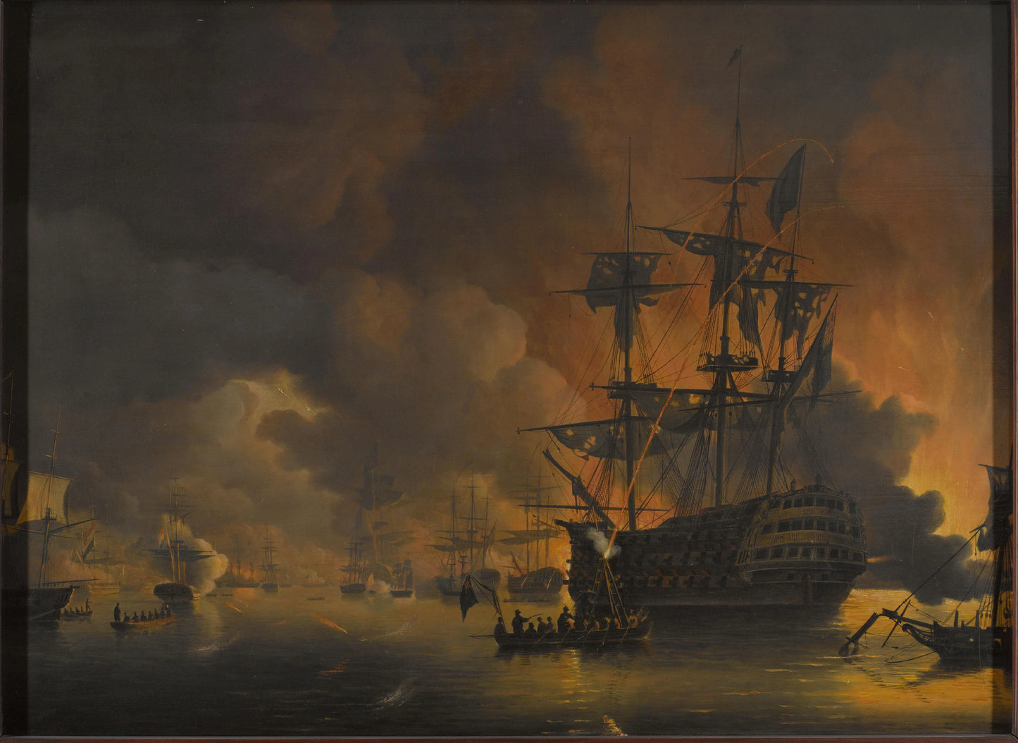 Four Episodes during the Presence of the Anglo-Dutch Fleet in the Bay of Algiers, 26 to 27 August 1816 – Nicolaas Baur Vintage Nautical Scene Art Print | Wall Art Poster