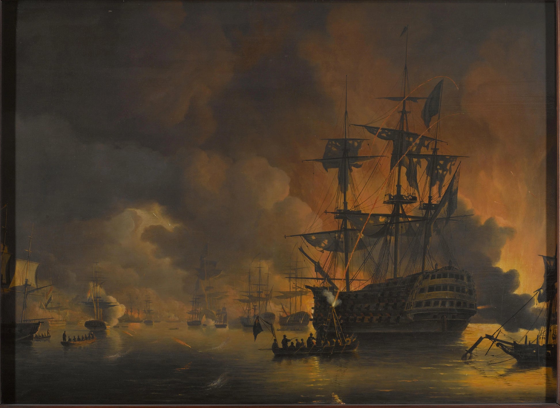 Four Episodes during the Presence of the Anglo-Dutch Fleet in the Bay of Algiers, 26 to 27 August 1816 – Nicolaas Baur Vintage Nautical Scene Art Print | Wall Art Poster
