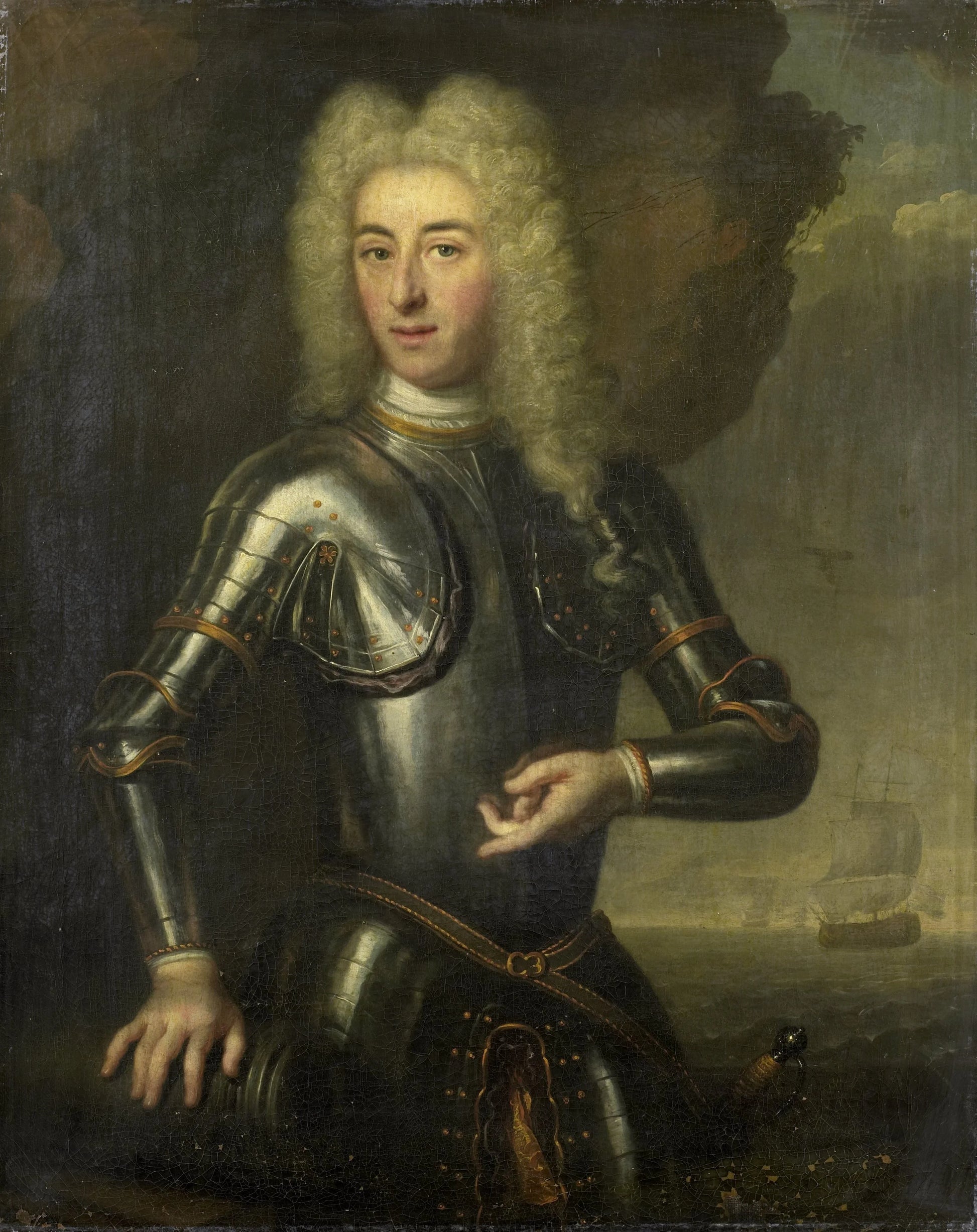 Portrait of Hendrik Lijnslager, Sea Captain with the Admiralty of Amsterdam – anoniem Vintage Portrait Art Print | Wall Art Poster