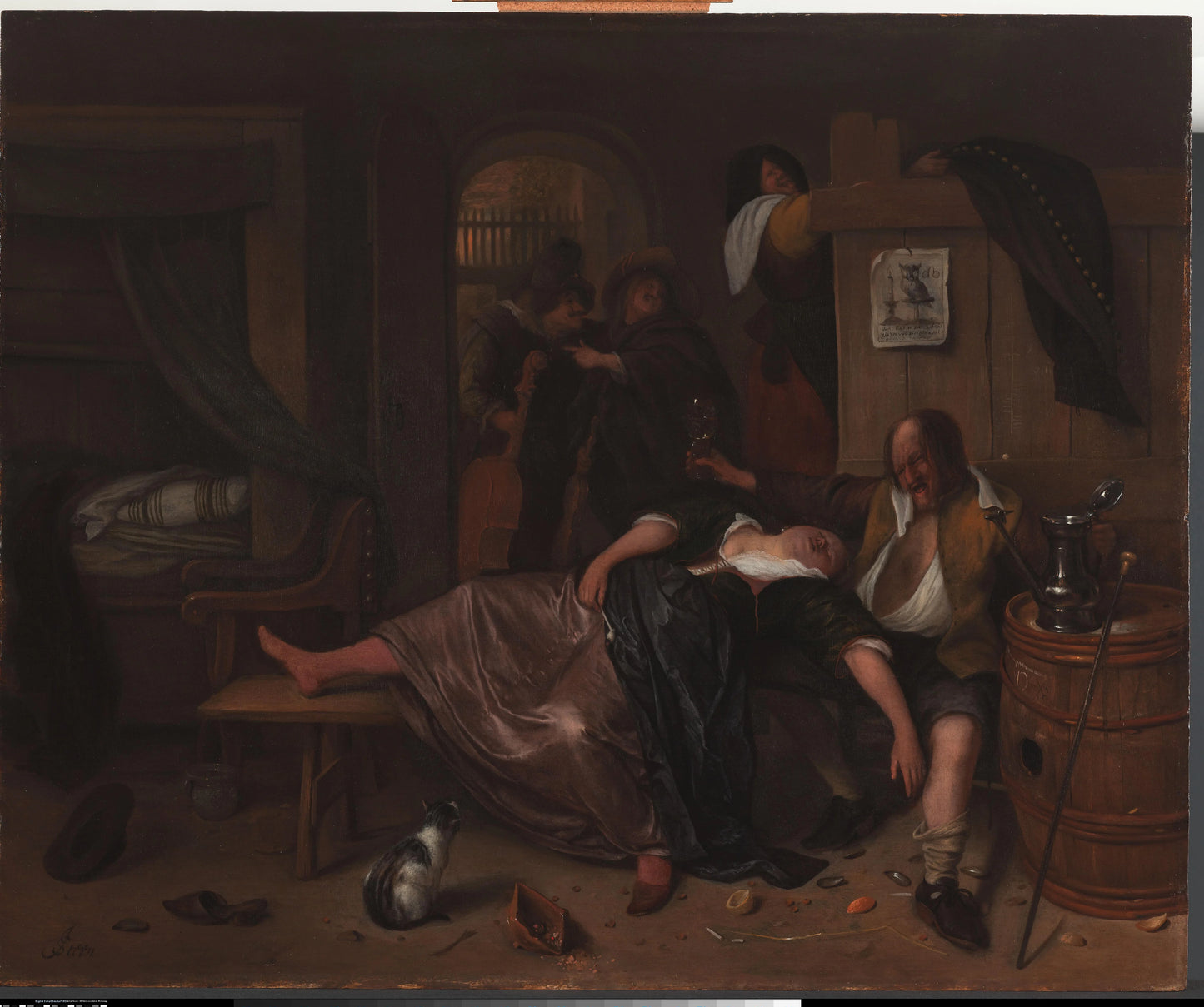 The Drunken Couple – Jan Havicksz. Steen Vintage Art Print | Wall Art Poster