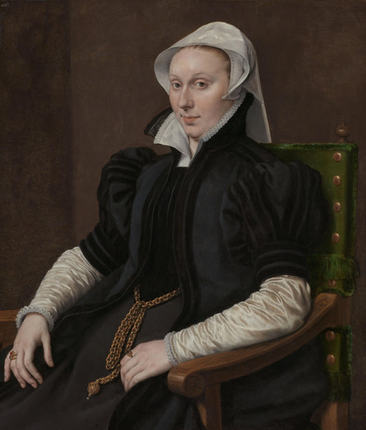 Portrait of Anne Fernely. Wife of Sir Thomas Gresham – Anthonis Mor Vintage Portrait Art Print | Wall Art Poster
