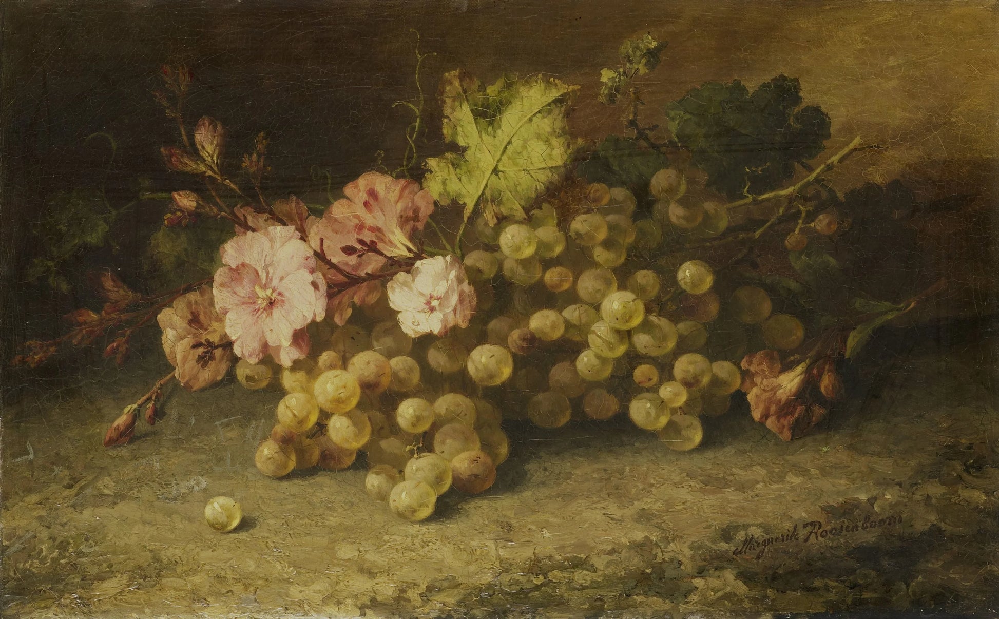Still Life with Grapes – Margaretha Roosenboom Vintage Still Life Art Print | Wall Art Poster