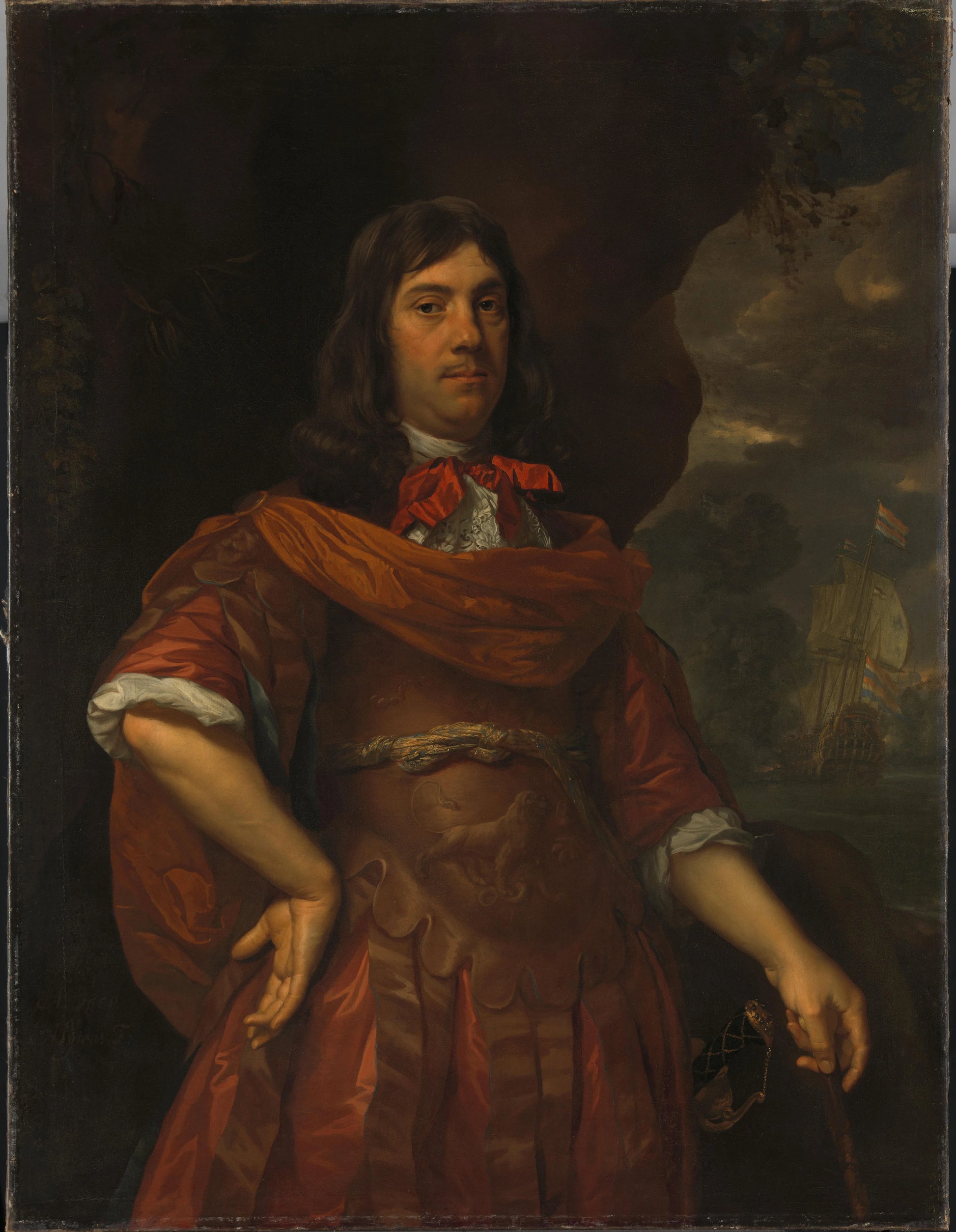 Portrait of Cornelis Tromp (1629-91) – Jan Mijtens (eigenhandig gesigneerd) Vintage Portrait Art Print | Wall Art Poster