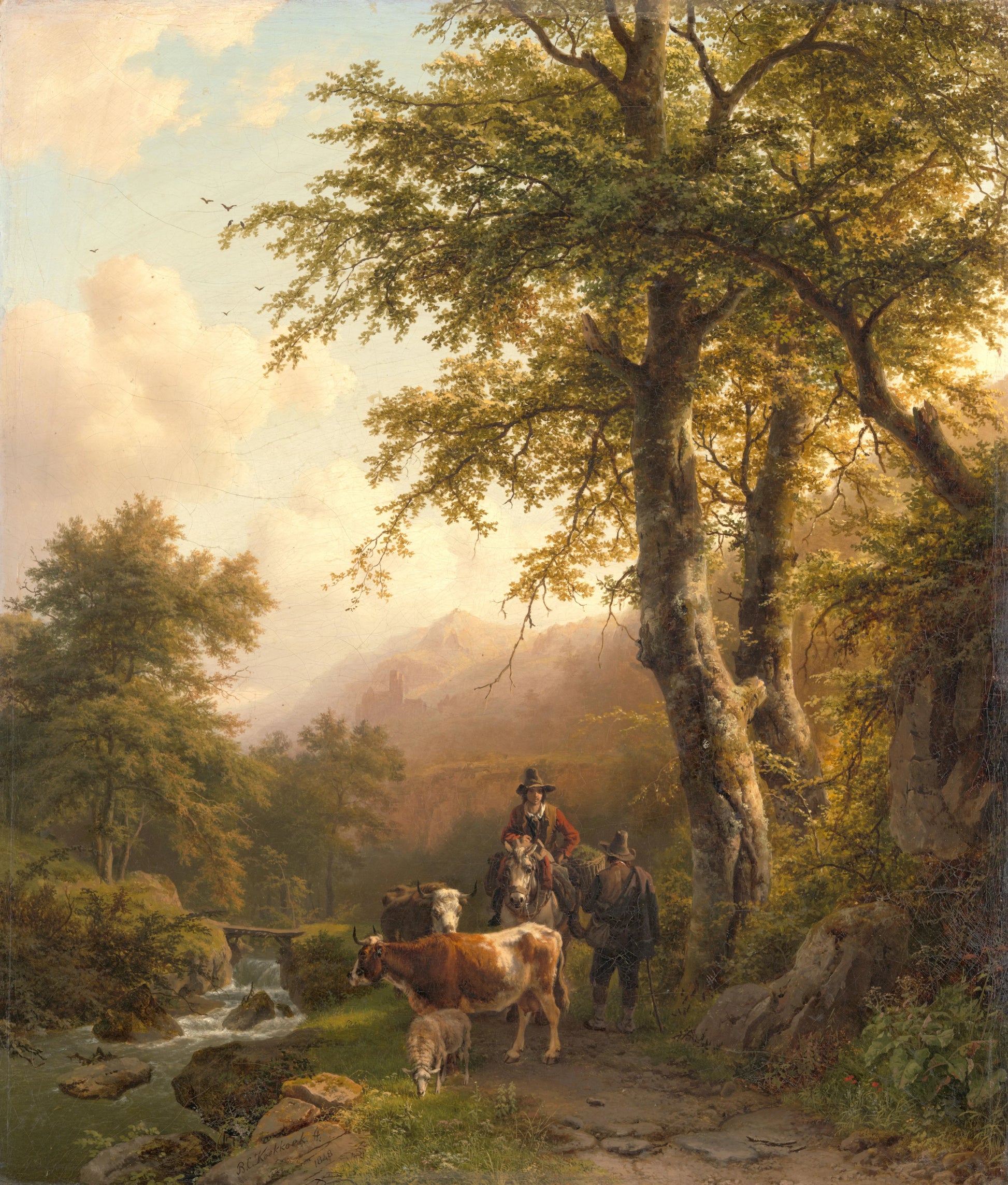 Italian Landscape – Barend Cornelis Koekkoek Vintage Landscape Art Print | Wall Art Poster