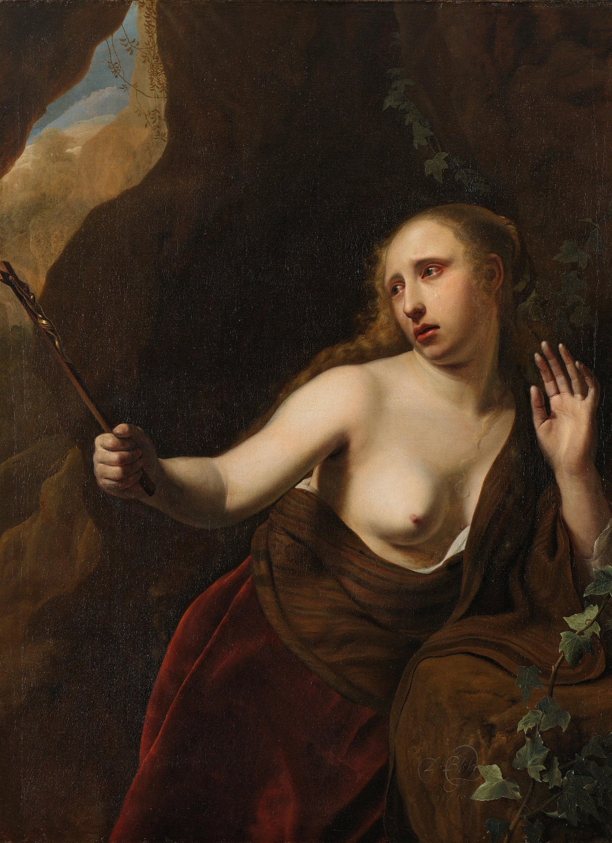 The Penitent Mary Magdalene – Dirck Bleker Vintage Art Print | Wall Art Poster