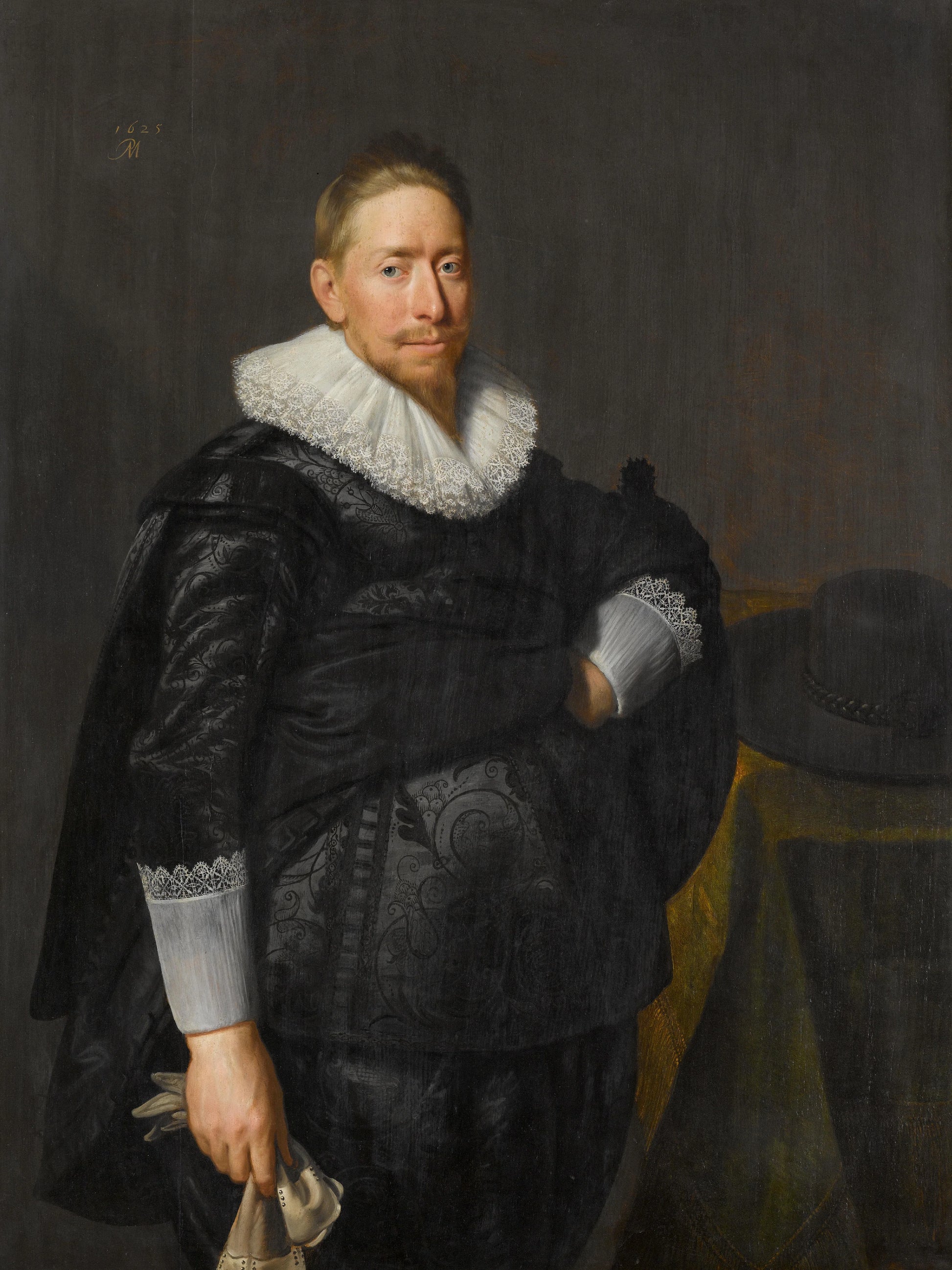 Portrait of a Man, Probably from the Pauw Family – Paulus Moreelse (signed by artist) Vintage Portrait Art Print | Wall Art Poster