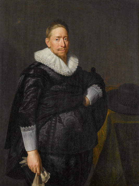 Portrait of a Man, Probably from the Pauw Family – Paulus Moreelse (signed by artist) Vintage Portrait Art Print | Wall Art Poster