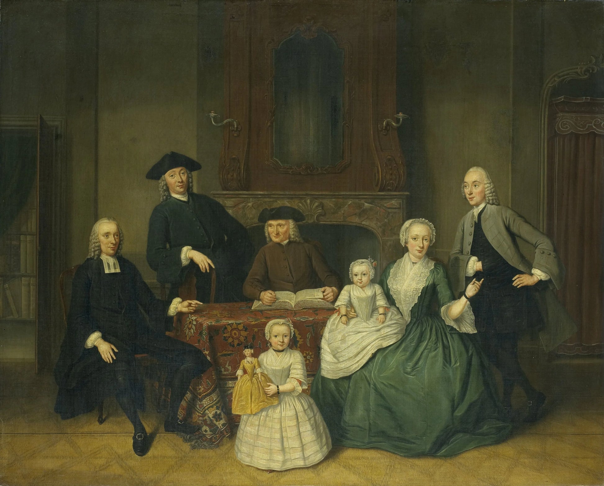 Portrait of the Brak Family, Amsterdam Mennonites – Tibout Regters (vermeld op object) Vintage Portrait Art Print | Wall Art Poster