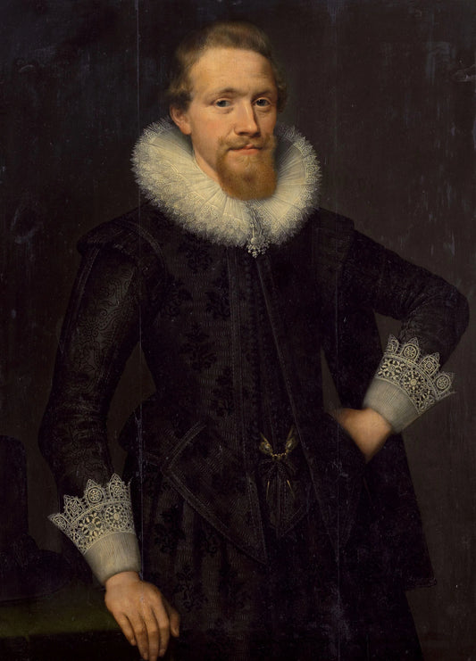 Portrait of Jacob Pergens (?-1681) – attributed to Salomon Mesdach Vintage Portrait Art Print | Wall Art Poster