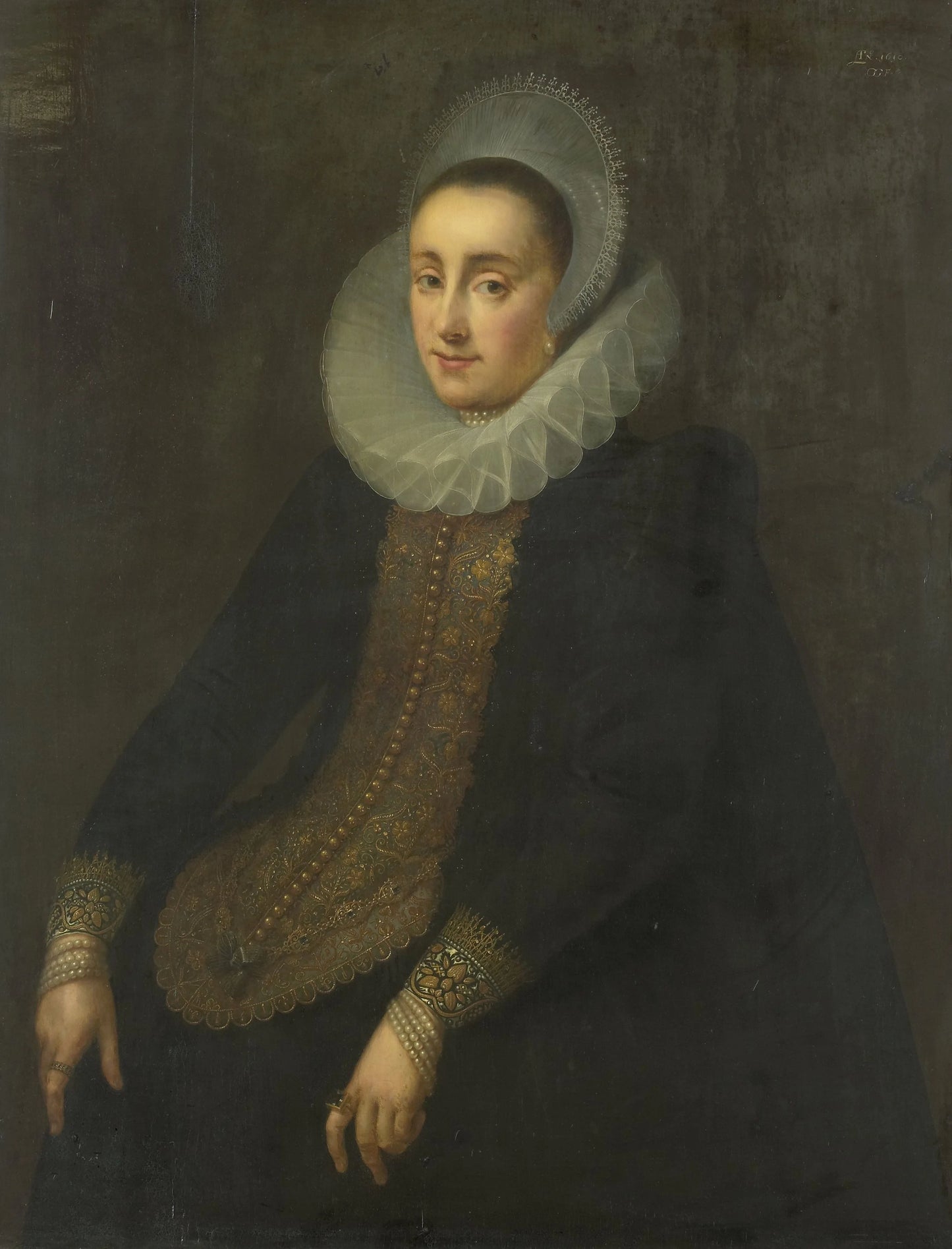Lucretia del Prado, Wife of Jeremias Boudinois – Gortzius Geldorp Vintage Portrait Art Print | Wall Art Poster